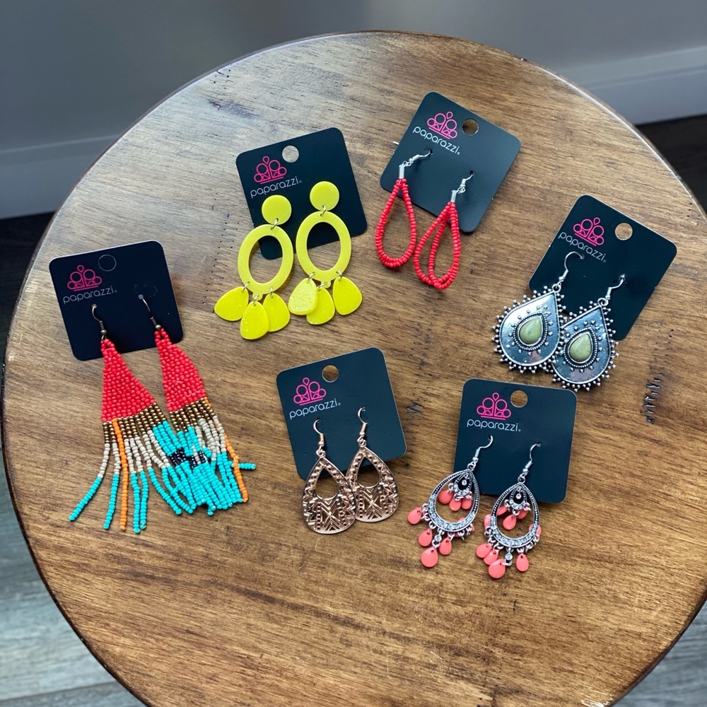 Paparazzi Bohemian Style Earrings - Lot of 6